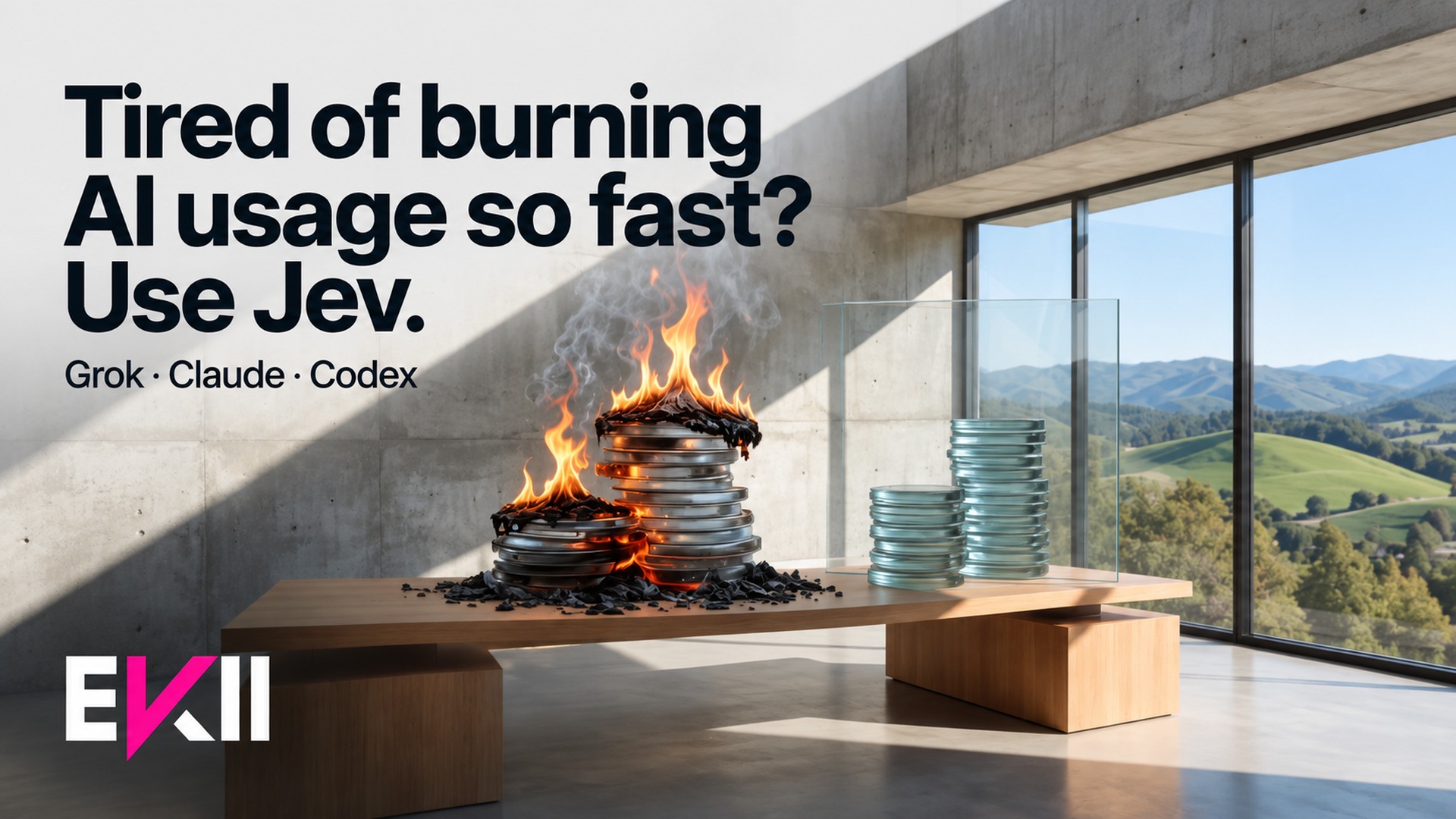 Tired of burning AI usage so fast? Use Jev.